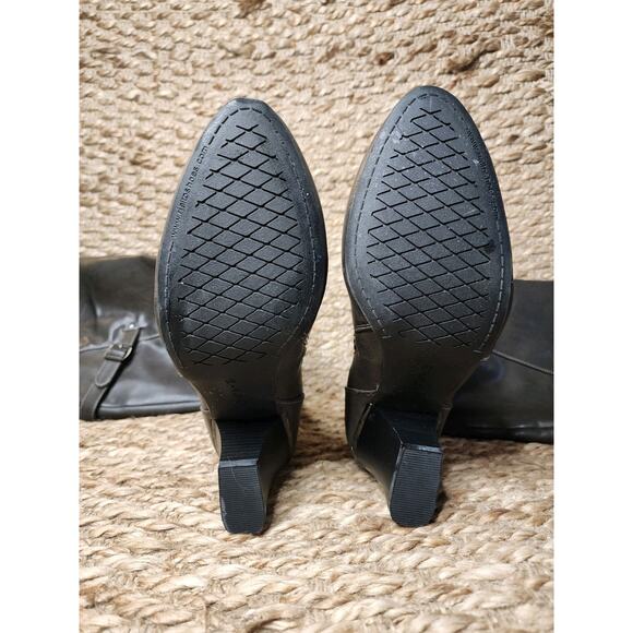 Rialto Women's Dark Gray Leather Tall Heel Fashion Boots Size 10 M Knee-high - Picture 9 of 11